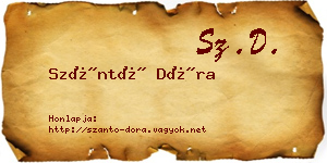 Szántó Dóra névjegykártya